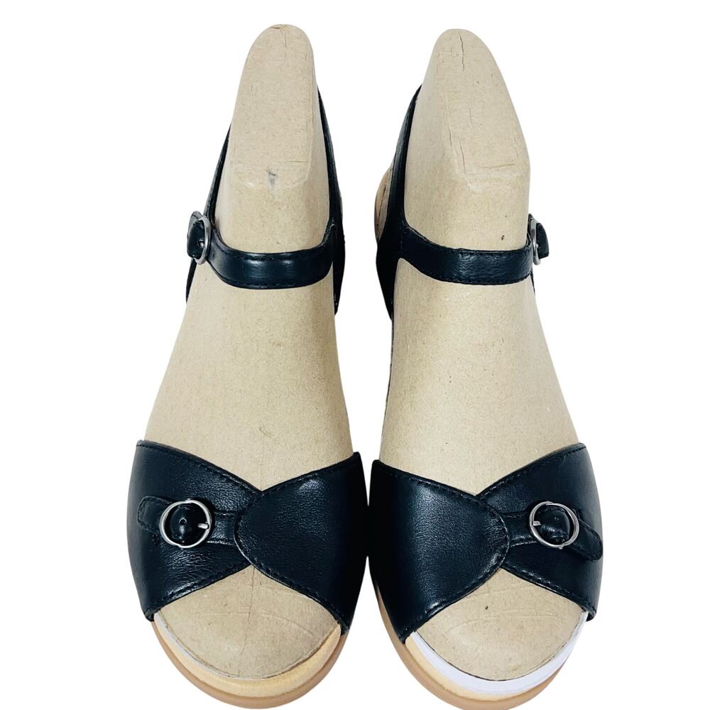 Dansko Tessie Napa Multi-Strap Sandal Black Women 8.5 EU 39 New with Box - Picture 2 of 10